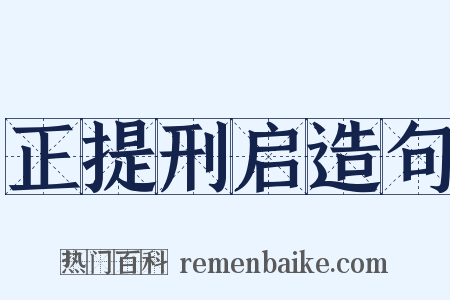 正提刑启造句是什么意思的图片
